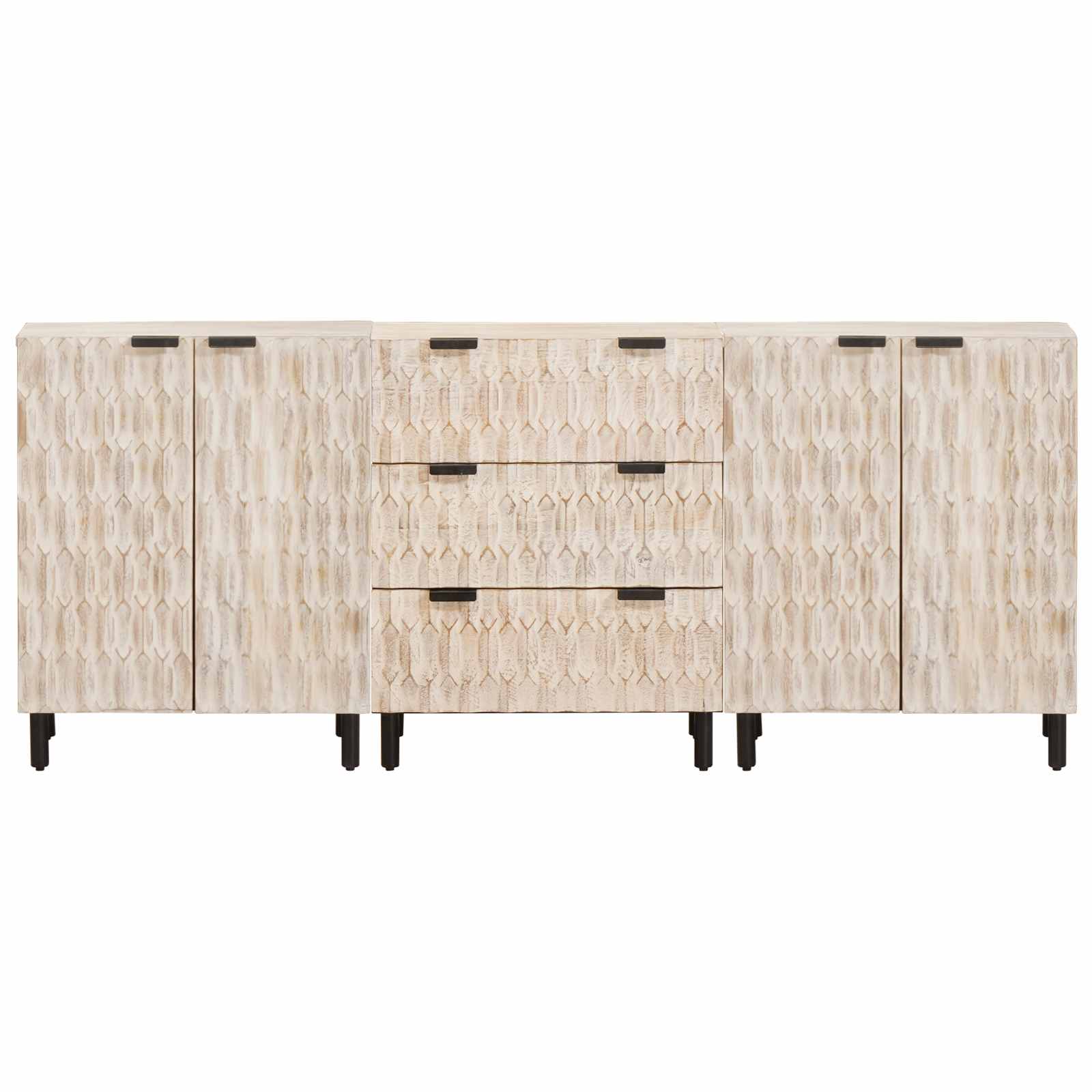 Credenza Finitura Bianco Lavato Legno di mango massello 3310029