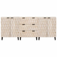 Credenza Finitura Bianco Lavato Legno di mango massello 3310029