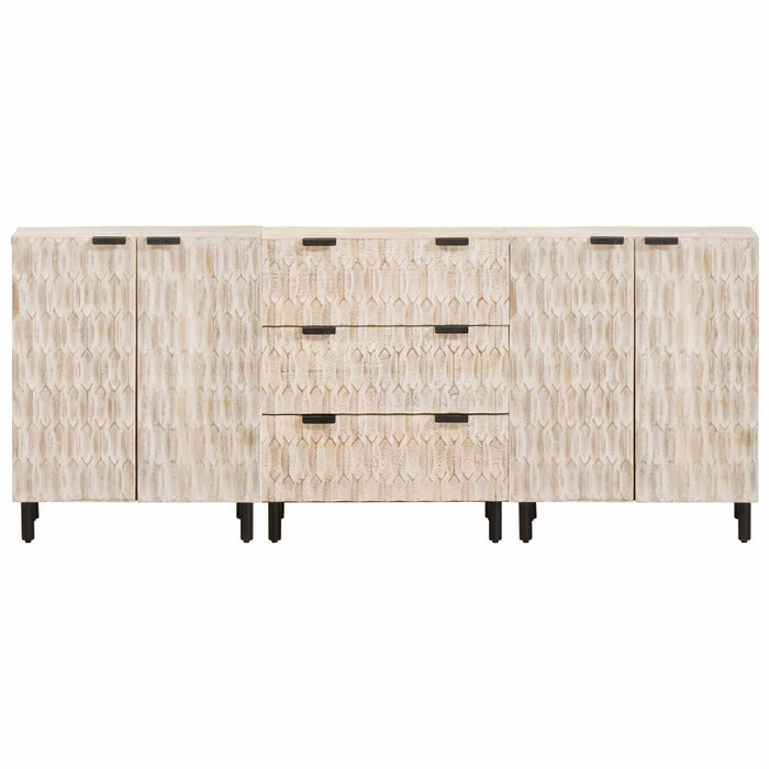 Credenza Finitura Bianco Lavato Legno di mango massello 3310029