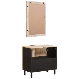 Set da Bagno Finitura Bianco Lavato Legno di mango massello 3310030