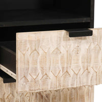 Set da Bagno Finitura Bianco Lavato Legno di mango massello 3310033