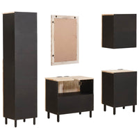 Set da Bagno Finitura Bianco Lavato Legno di mango massello 3310033