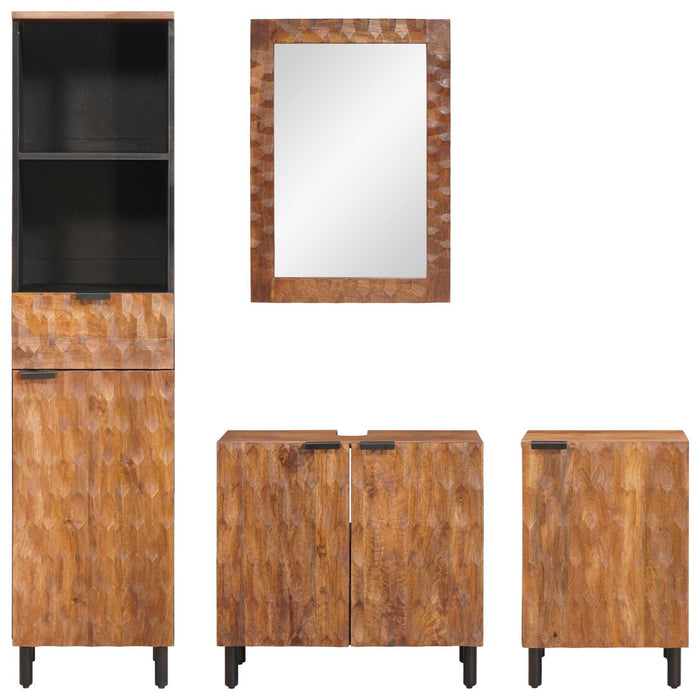 Set da Bagno Acacia Marrone Winish Legno di mango massello 3310038