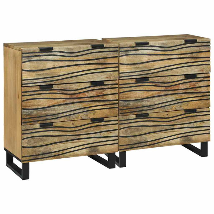 Sideboards con cassetto 2 pcs Marrone 60 x 33.5 x 75 cm 3310040