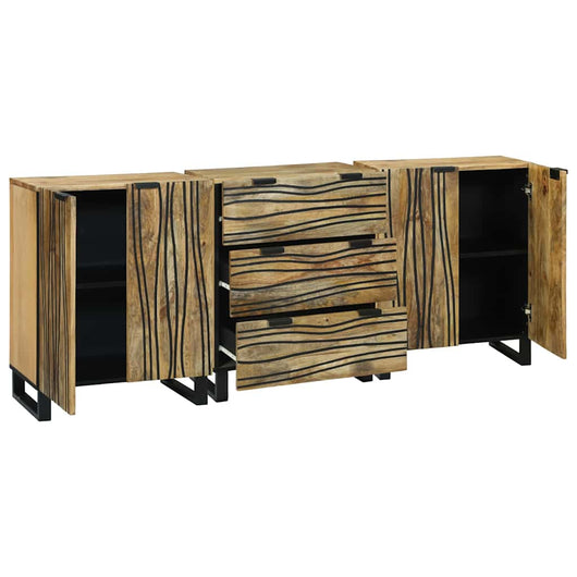 vidaXL Set di mobili per il bagno 3 pcs Marrone 180 x 33 x 75 cm