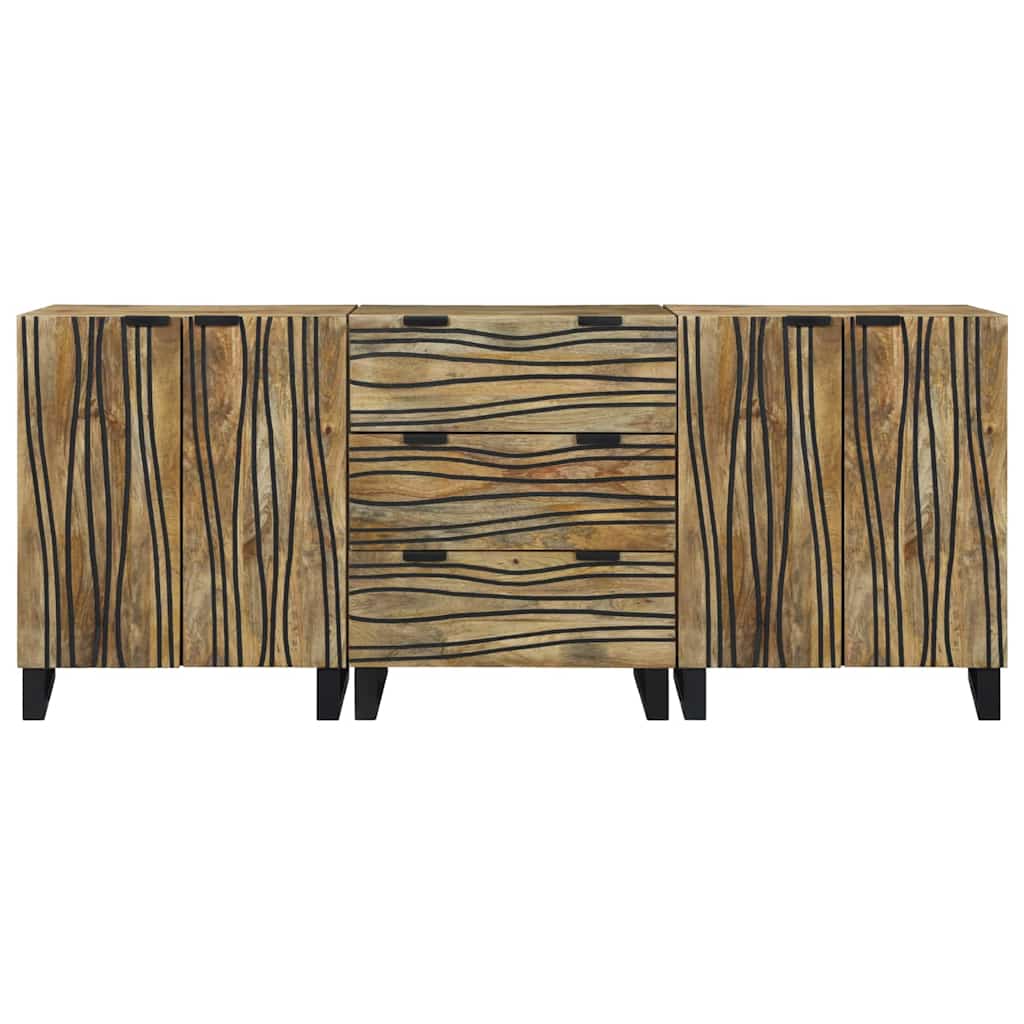 vidaXL Set di mobili per il bagno 3 pcs Marrone 180 x 33 x 75 cm