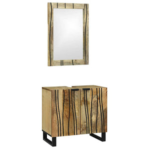 vidaXL Set di mobili per il bagno 2 pcs Marrone 62 x 33 x 58 cm