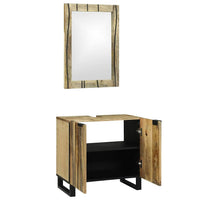 vidaXL Set di mobili per il bagno 2 pcs Marrone 62 x 33 x 58 cm