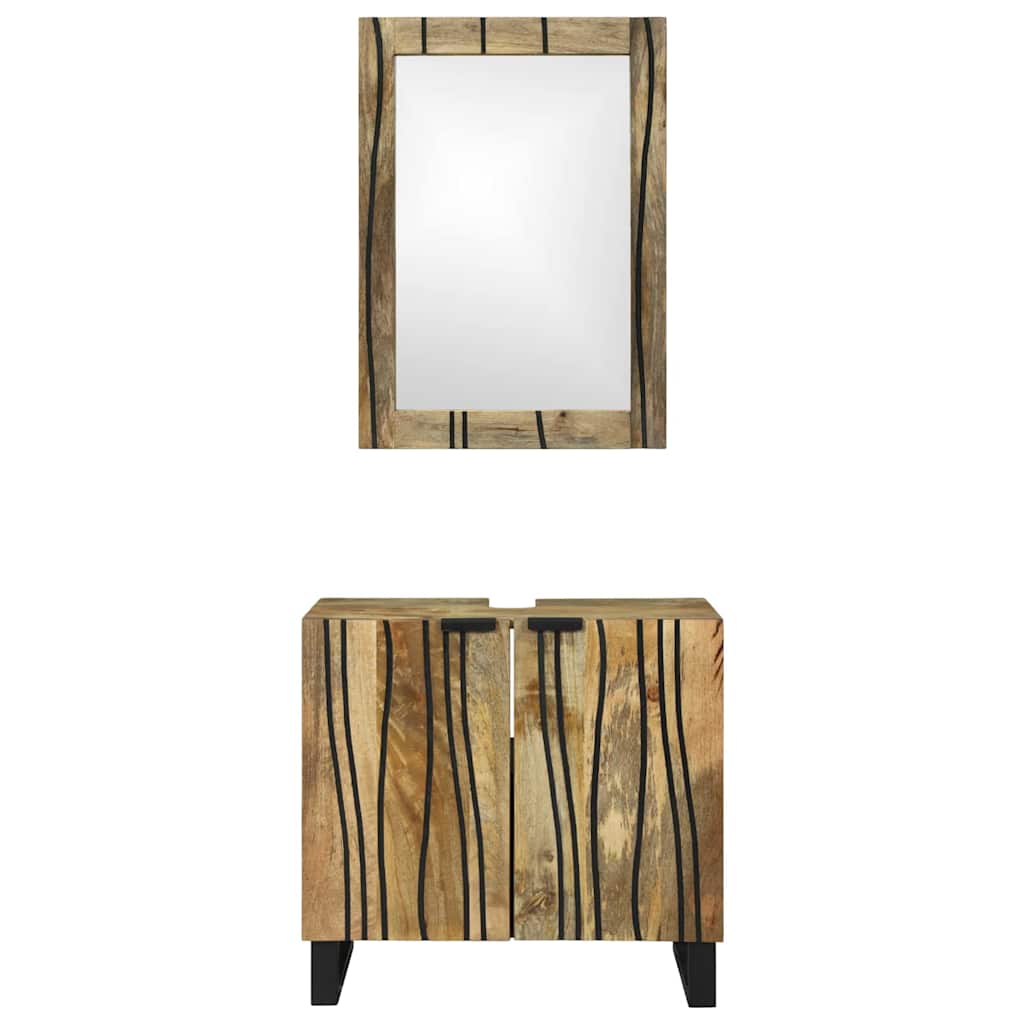 vidaXL Set di mobili per il bagno 2 pcs Marrone 62 x 33 x 58 cm