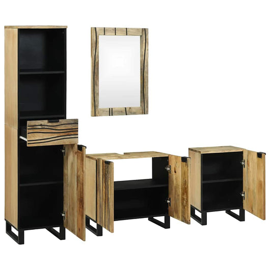 vidaXL Set di mobili per il bagno 4 pcs Marrone 38 x 33 x 160 cm