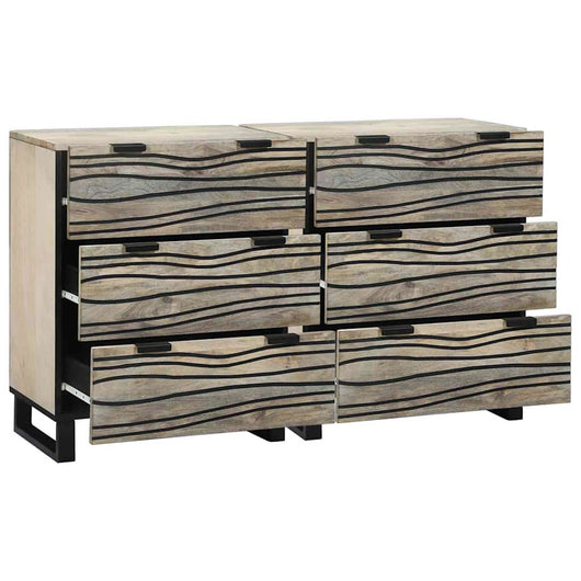 vidaXL Sideboards con cassetto 2 pcs Bianco 60 x 33.5 x 75 cm