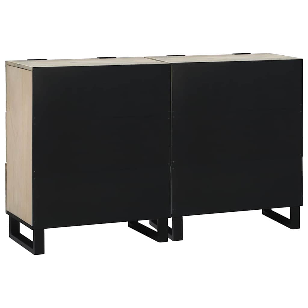 vidaXL Sideboards con cassetto 2 pcs Bianco 60 x 33.5 x 75 cm