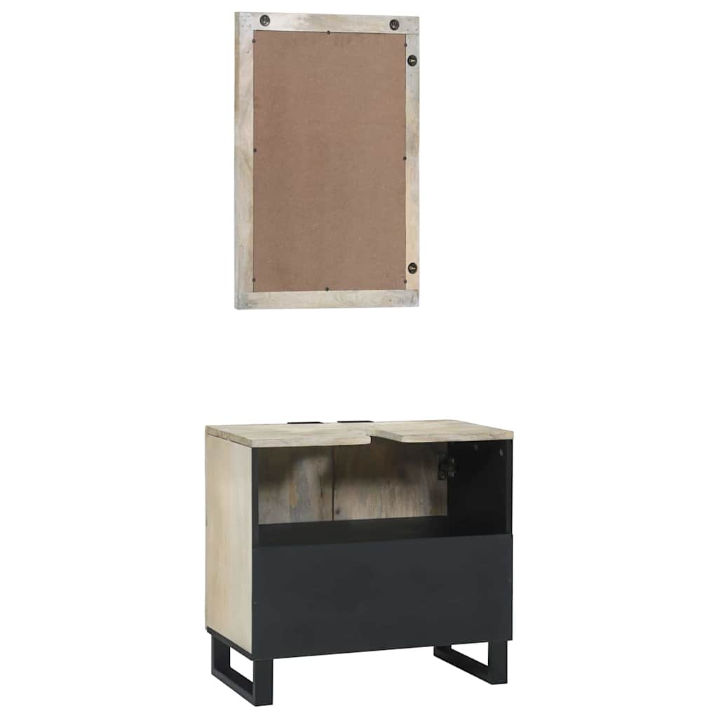 vidaXL Set di mobili per il bagno 2 pcs Bianco 62 x 33 x 58 cm