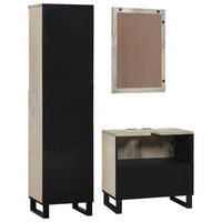 vidaXL Set di mobili per il bagno 3 pcs Bianco 38 x 33 x 160 cm