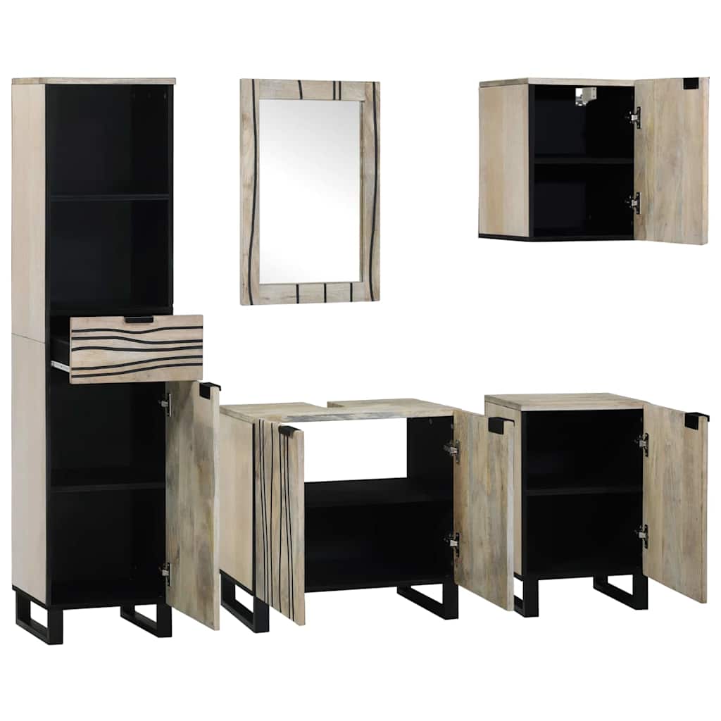 Set di mobili per il bagno 5 pcs Marrone noce 38 x 33 x 160 cm 3310051