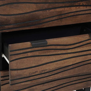 vidaXL Sideboards con cassetto 2 pcs Marrone 60 x 33.5 x 75 cm