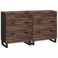 vidaXL Sideboards con cassetto 2 pcs Marrone 60 x 33.5 x 75 cm