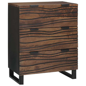 vidaXL Sideboards con cassetto 2 pcs Marrone 60 x 33.5 x 75 cm