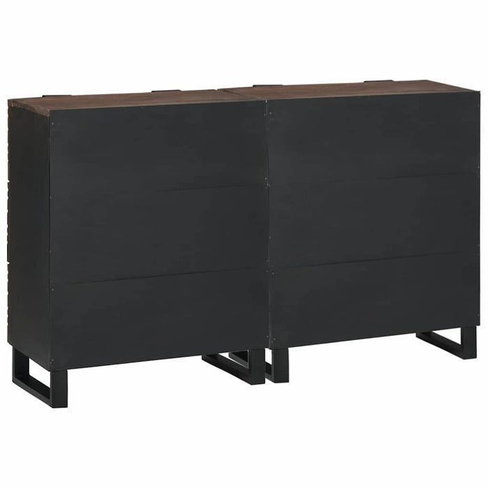 vidaXL Sideboards con cassetto 2 pcs Marrone 60 x 33.5 x 75 cm
