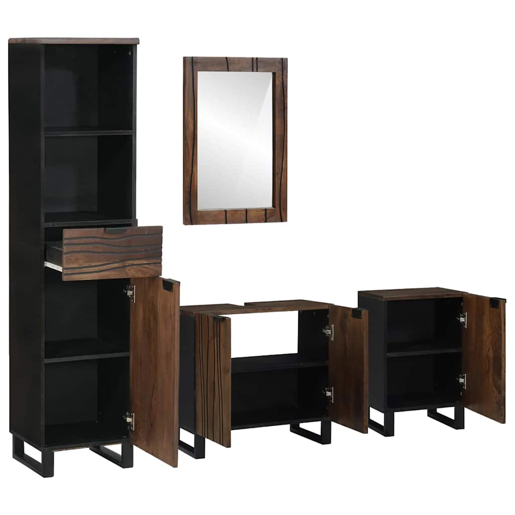 Set di mobili per il bagno 4 pcs Bianco 38 x 33 x 160 cm 3310056