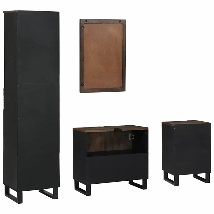 Set di mobili per il bagno 4 pcs Bianco 38 x 33 x 160 cm 3310056