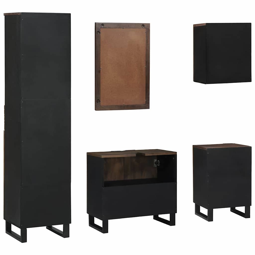 Set di mobili per il bagno 5 pcs Bianco 38 x 33 x 160 cm 3310057