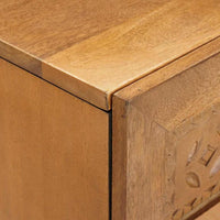 Credenza 2 pz-Set di 2 Buffet-Armadio da cucina Marrone 60 x 33 x 75 cm legno massello di mango