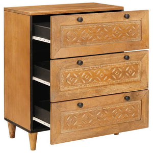 Credenza 2 pz-Set di 2 Buffet-Armadio da cucina Marrone 60 x 33 x 75 cm legno massello di mango