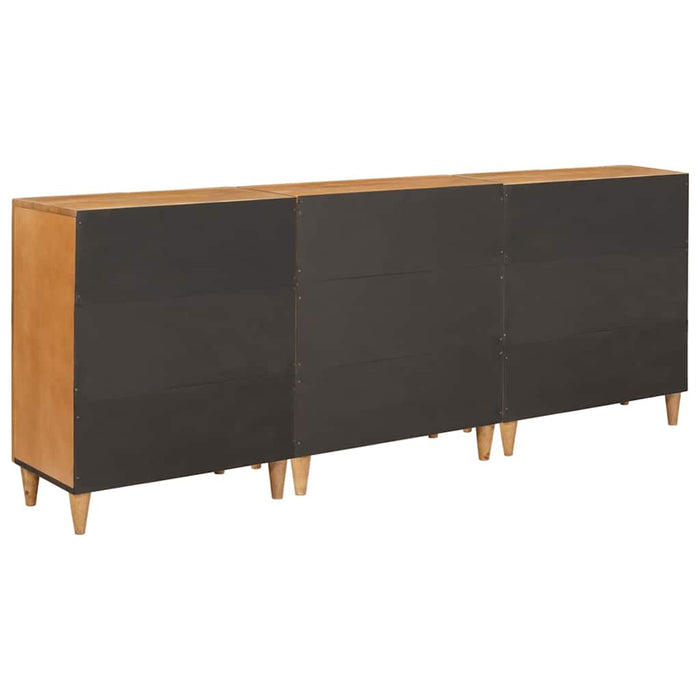 Credenza 3 pcs Marrone 60 x 33 x 75 cm legno massello di mango 3310065