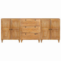 vidaXL Credenza 3 pcs Marrone 60 x 33 x 75 cm legno massello di mango