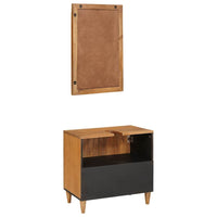 vidaXL Set di mobili per il bagno 2 pcs Marrone 62 x 33 x 58 cm