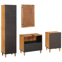 vidaXL Set di mobili per il bagno 4 pcs Marrone 38 x 33 x 160 cm