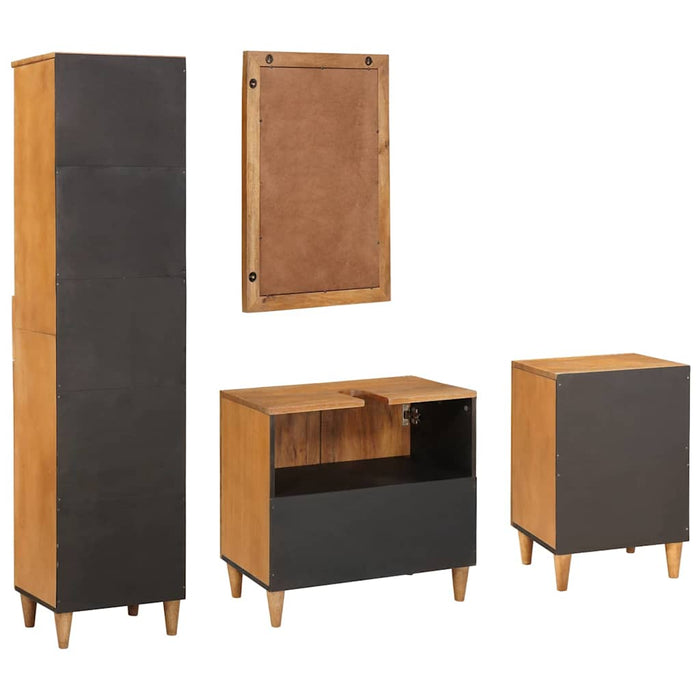 vidaXL Set di mobili per il bagno 4 pcs Marrone 38 x 33 x 160 cm