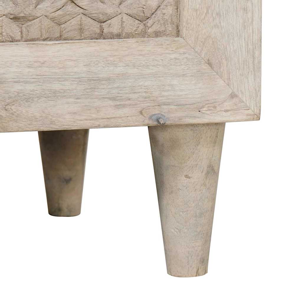 Credenza 2 pcs Bianco 60 x 33 x 75 cm legno massello di mango 3310070