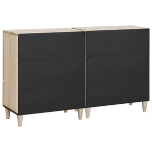 Credenza 2 pcs Bianco 60 x 33 x 75 cm legno massello di mango 3310070