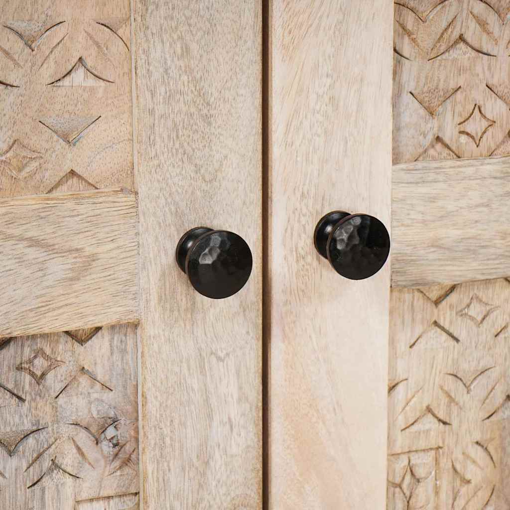 Credenza 3 pcs Bianco 60 x 33 x 75 cm legno massello di mango 3310071