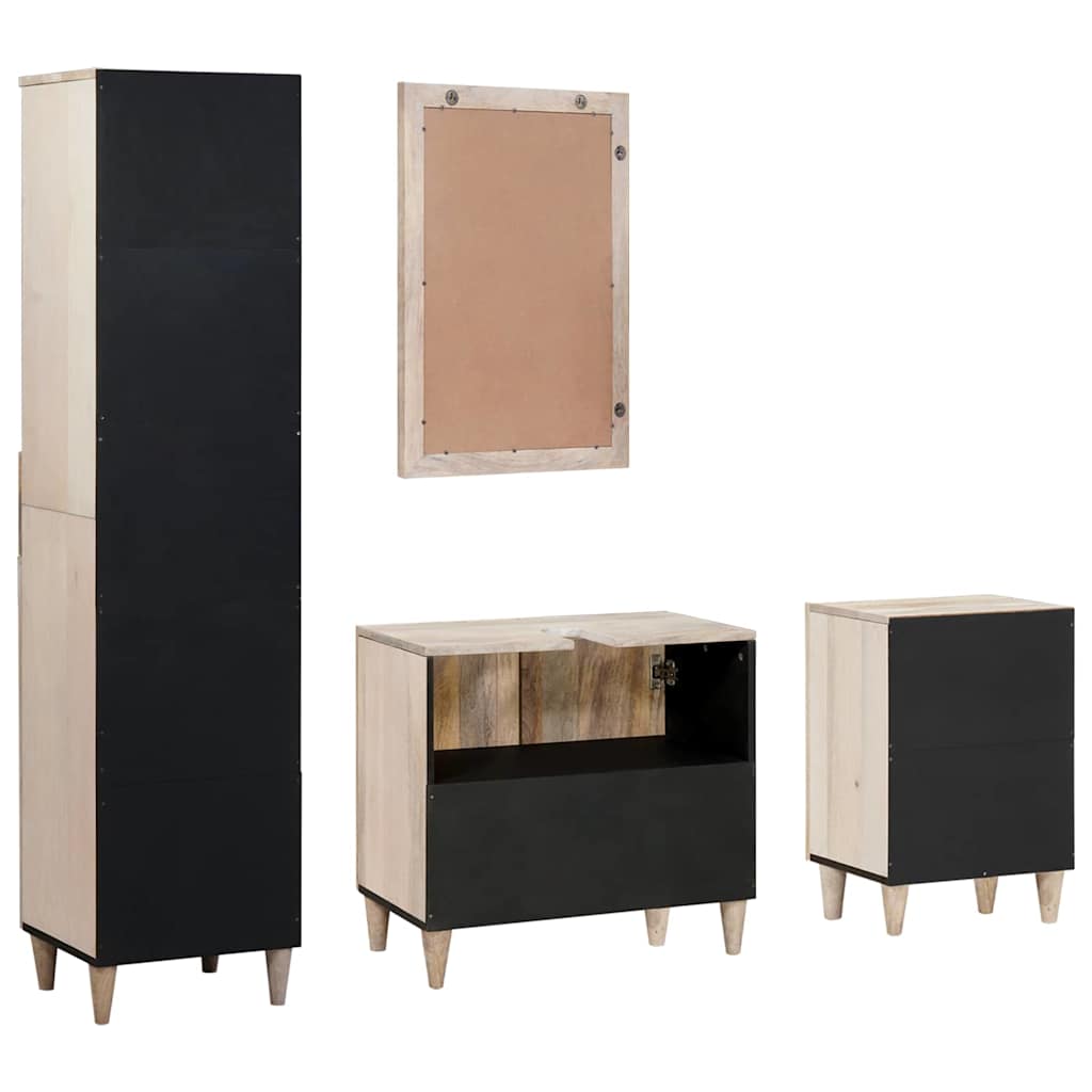 vidaXL Set di mobili per il bagno 4 pcs Bianco 38 x 33 x 160 cm