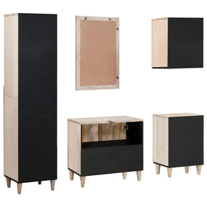 vidaXL Set di mobili per il bagno 5 pcs Bianco 38 x 33 x 160 cm