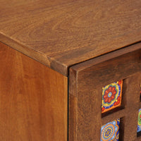 Credenza 3 pcs Noce Legno di mango massello 3310089