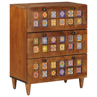 Credenza 3 pcs Noce Legno di mango massello 3310089