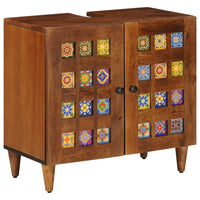 Set di mobili per il bagno 4 pcs Noce Legno di mango massello 3310092