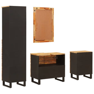 Set da Bagno con cassetto Naturale Legno di mango massello 3310104