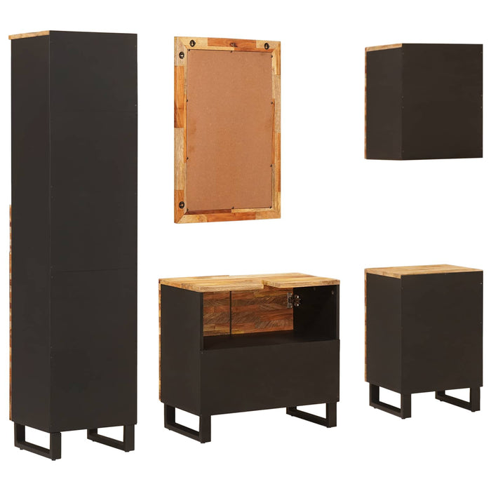 Set da Bagno con cassetto Naturale Legno di mango massello 3310105