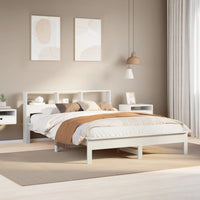 vidaXL Letto senza Materasso Bianco 150x200 cm Legno Massello di Pino