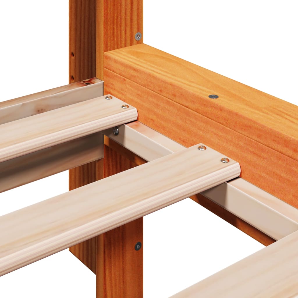 vidaXL Letto senza Materasso Marrone Cera 150x200 cm in Legno di Pino