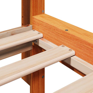 vidaXL Letto senza Materasso Marrone Cera 140x190 cm in Legno di Pino