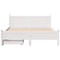Letto senza Materasso Bianco 150x200 cm Legno Massello di Pino 3309768