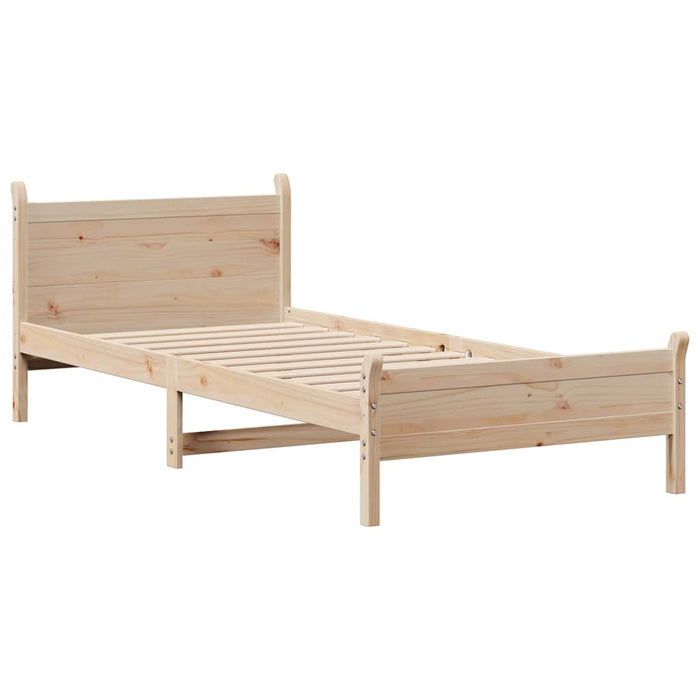 Giroletto senza Materasso 100x200 cm in Legno Massello di Pino 3309776