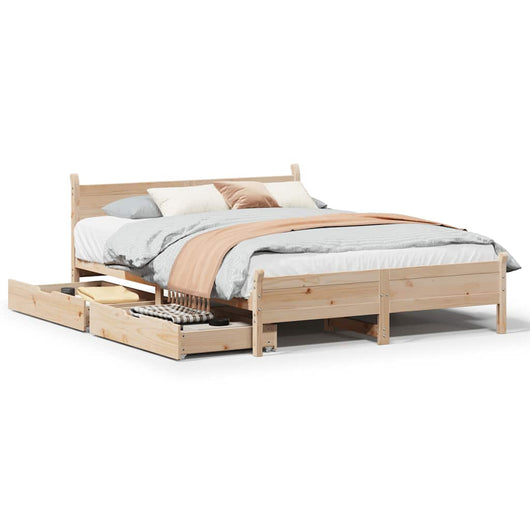 vidaXL Letto senza Materasso 140x190 cm in Legno Massello di Pino
