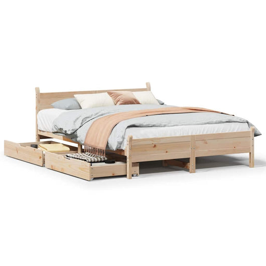 vidaXL Letto senza Materasso 120x190 cm in Legno Massello di Pino